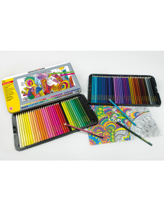 EF514872,Creioane colorate 72 culori cutie metal eberhard faber 2
