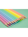 KO93321,Creioane colorate 24 culori pastel triunghiulare kores