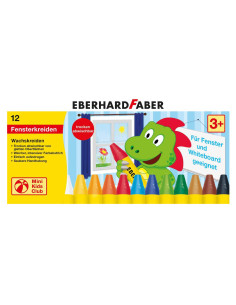 EF524112,Creioane cerate pentru sticla 12 culori eberhard faber