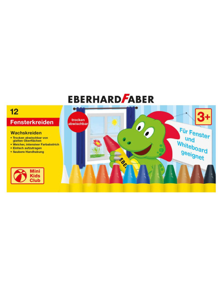 EF524112,Creioane cerate pentru sticla 12 culori eberhard faber EF524112,Creioane cerate pentru sticla 12 culori eberhard faber
