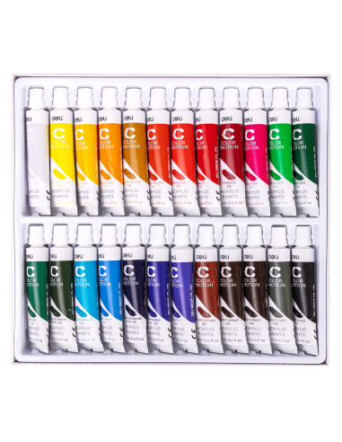 DLEC1224,Culori acrilice 24 culori 12ml deli