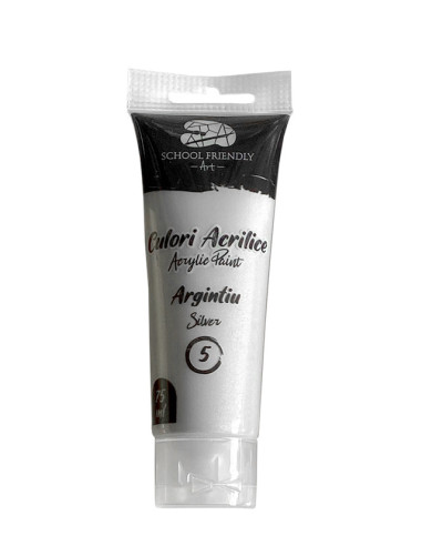 MCTPA7505,Culori acrilice 75ml argintiu premium sf art pigna