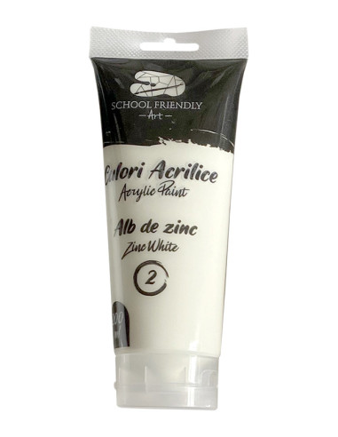 MCTPA2002,Culori acrilice 200ml alb zinc premium sf art pigna
