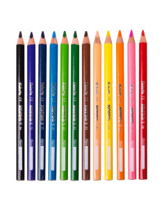 KO93524,Creioane colorate 24 culori + ascutit. triunghiulare jumbo kores 2