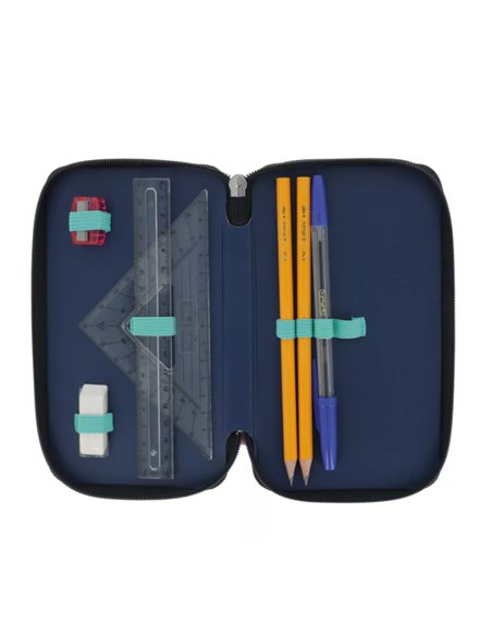 50043361,Penar echipat HERLITZ 23 piese 2 fermoare, Motiv unicorn