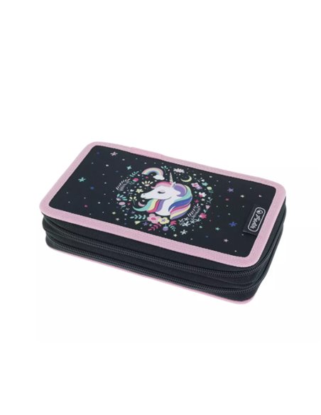 50043361,Penar echipat HERLITZ 23 piese 2 fermoare, Motiv unicorn