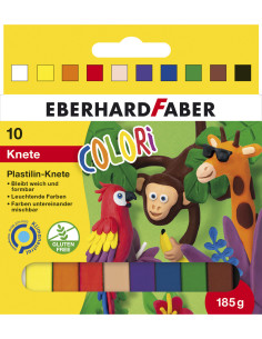 EF572011,Plastilina 10 culori 185g eberhard faber