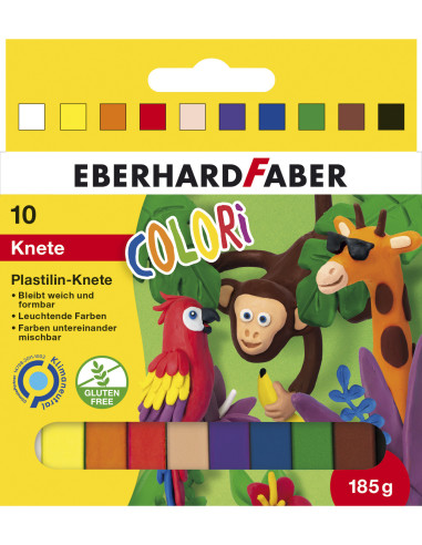 EF572011,Plastilina 10 culori 185g eberhard faber