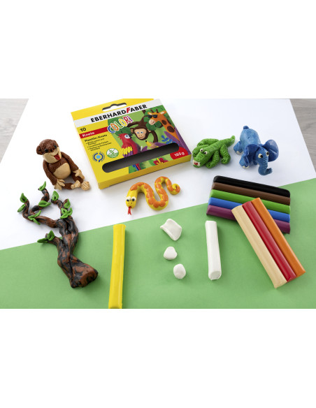 EF572011,Plastilina 10 culori 185g eberhard faber