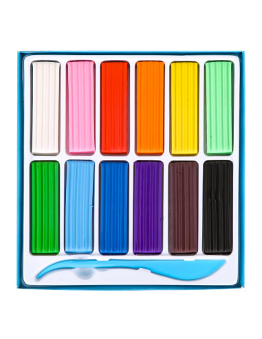 DLED75130,Plastilina 12 culori 240g deli