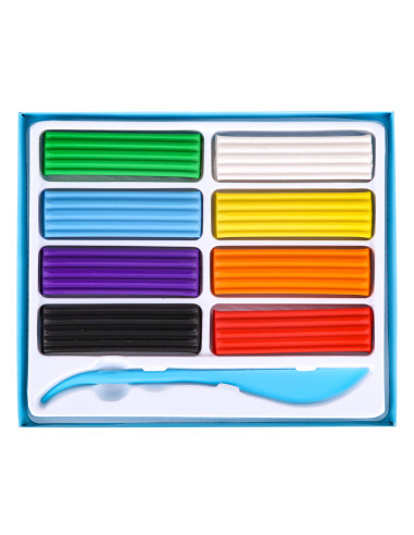 DLED75120,Plastilina 8 culori 160g deli