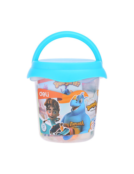 DLED75346,Plastilina soft galetusa 12 culori 160g deli