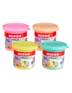 KO34242,Plastilina modelaj 4*40g culori pastel kores