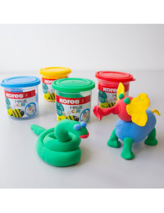 KO34241,Plastilina modelaj 4*40g culori intense kores 2