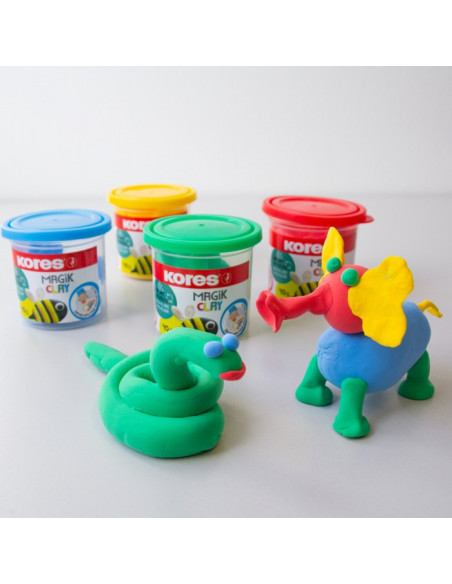 KO34241,Plastilina modelaj 4*40g culori intense kores