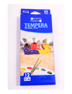 MCTP12,Tempera 12 culori 12ml school friendly pigna