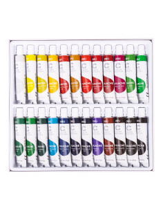 DLEC1124,Tempera 24 culori 12ml deli 2
