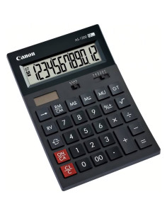 BE4599B001AA,Calculator de birou CANON, AS-1200, ecran 12 digiti, alimentare solara si baterie, negru, "BE4599B001AA"