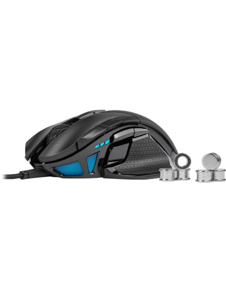CH-9306011-EU,MOUSE CORSAIR, "NIGHTSWORD RGB", gaming, cu fir, USB, optic, 18000 dpi, butoane/scroll 8/1, iluminare, butoane pro