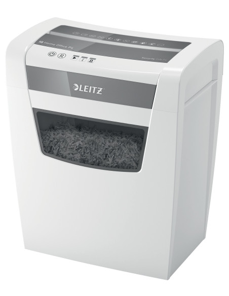 80090000,Distrugator manual documente Leitz IQ Home Office, 10 coli, P4, cross-cut (tip confeti), cos 23 coli, alb, Leitz "80090