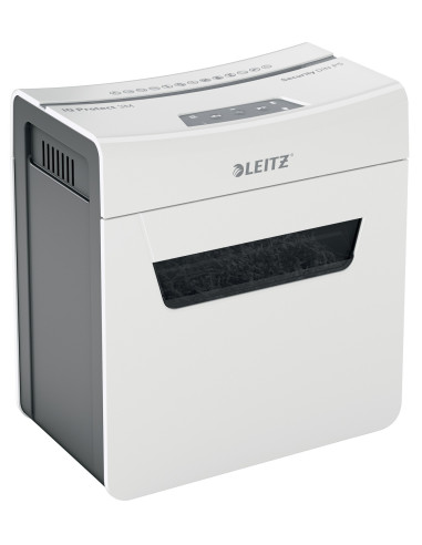 80930000,Distrugator manual documente Leitz IQ Protect 3M, 3 coli, P5, micro-cut (tip particule), cos 10 litri, alb, Leitz "8093