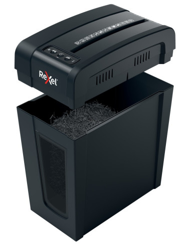 2020126EU,Distrugator manual documente Rexel SECURE X8 Slim, 8 coli, P4, cross-cut (tip confeti), cos 14 litri, negru, "2020126E