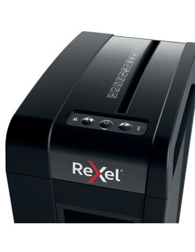 2020126EU,Distrugator manual documente Rexel SECURE X8 Slim, 8 coli, P4, cross-cut (tip confeti), cos 14 litri, negru, "2020126E