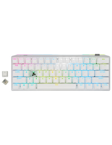 CH-9189110-NA,K70 PRO MINI WIRELESS 60% Mechanical CHERRY MX Red Switch Keyboard with RGB Backlighting - White "CH-9189110-NA"
