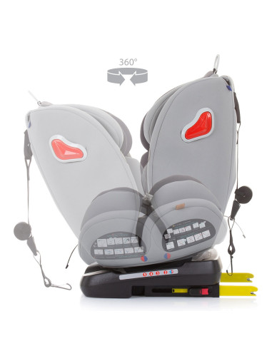 STKJR02302GT,Scaun auto Chipolino Journey 0-36 kg graphite cu sistem Isofix si sezut rotativ