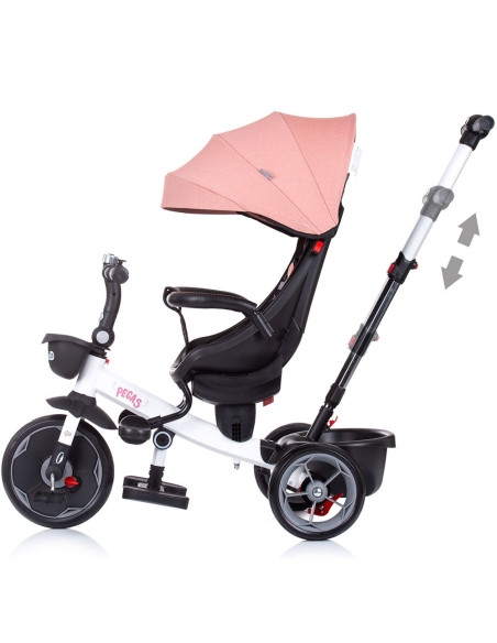TRKPEG02204BH,Tricicleta Chipolino Pegas cu sezut reversibil blush
