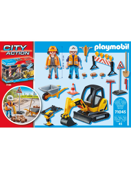 PM71045,Playmobil - Constructii De Drumuri