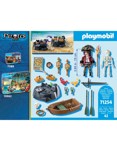 PM71254,Playmobil - Set Pirat Si Barca Cu Vasle