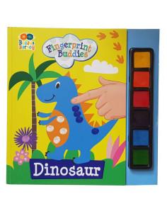 BB121,Carticica de colorat si pictat cu degetul - Dinozaur