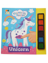 BB120,Carticica de colorat si pictat cu degetul - Unicorn