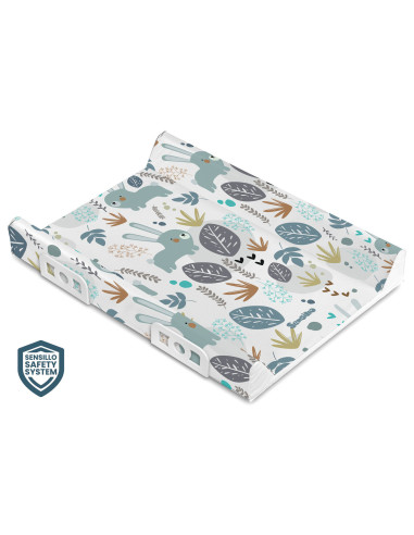 SILLO-13603,Saltea de infasat rigida cu siguranta Sensillo ANIMALS Padure Platina