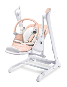 TERO-765,Scaun de masa cu leagan electric Caretero INDIGO 2 in 1 Pink 2