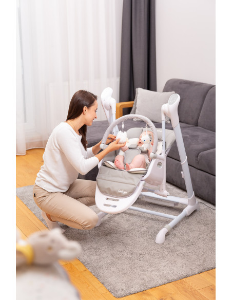 TERO-765,Scaun de masa cu leagan electric Caretero INDIGO 2 in 1 Pink TERO-765,Scaun de masa cu leagan electric Caretero INDIGO 2 in 1 Pink
