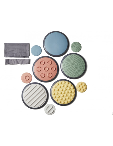 G2817,Set de 5 perechi de discuri tactile in culori nordice