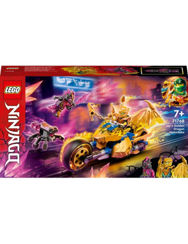 71768,LEGO Ninjago, Motocicleta-dragon aurie a lui Jay, 71768, 280 piese