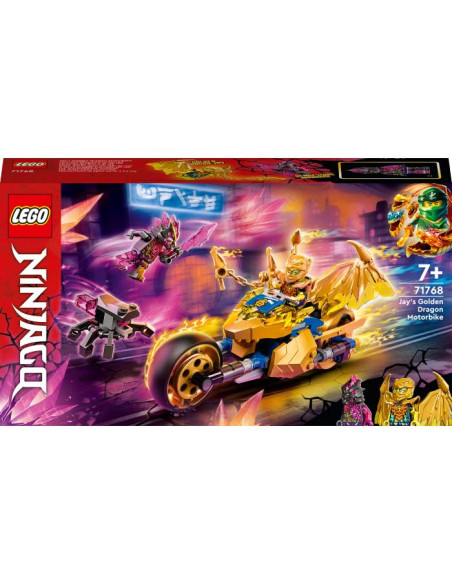 71768,LEGO Ninjago, Motocicleta-dragon aurie a lui Jay, 71768, 280 piese