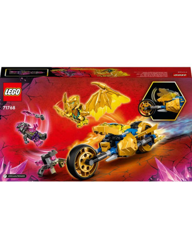 71768,LEGO Ninjago, Motocicleta-dragon aurie a lui Jay, 71768, 280 piese