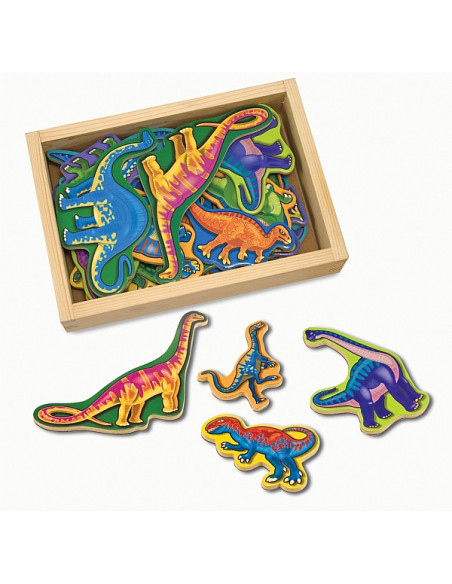MD0476,Dinozauri din lemn cu magneti Melissa and Doug