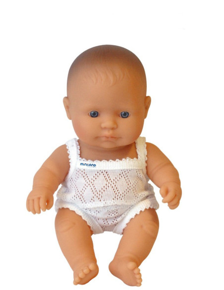 ML31121,Papusa Baby european baiat Miniland 21cm