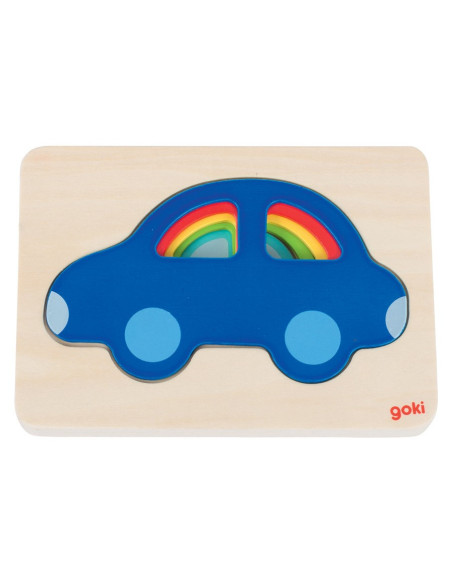 GOKI57485,Puzzle stratificat Masinute colorate