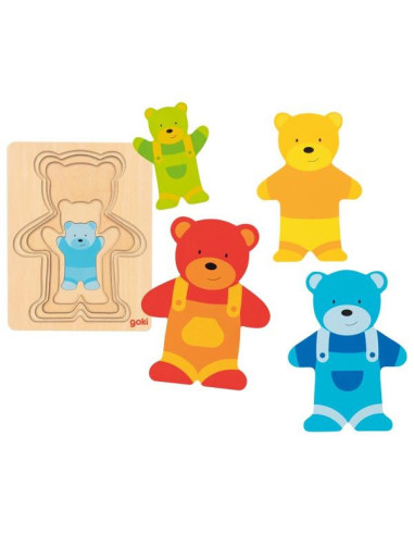 GOKI57449,Puzzle stratificat Ursuletii Veseli