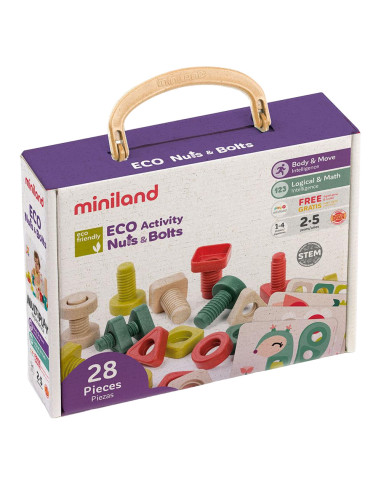 ML32255,Joc Educativ pentru dezvoltarea motricitatii Eco Suruburi si piulite