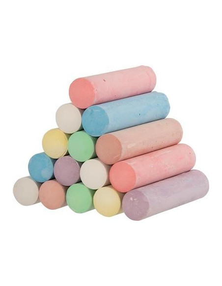 GOKI58688,Creta colorata pentru desenat pe asfalt, set 15 bucati