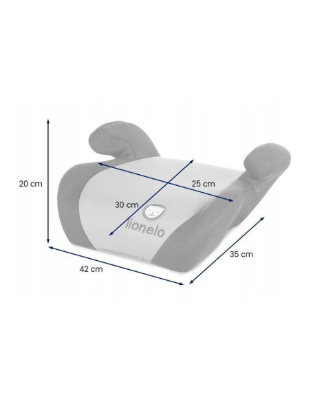 BN-LO-LUUK_GREY,Lionelo - Inaltator auto Luuk, 15-36 Kg, Conform cu standardul european de securitate ECER44/04, Gri