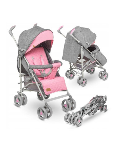 BN-LO-IRMA_PINK,Lionelo - Carucior sport Irma, Cu husa de picioare, Cu plasa de tantari, Conform cu standardul european de secur