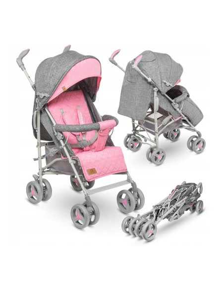 BN-LO-IRMA_PINK,Lionelo - Carucior sport Irma, Cu husa de picioare, Cu plasa de tantari, Conform cu standardul european de secur